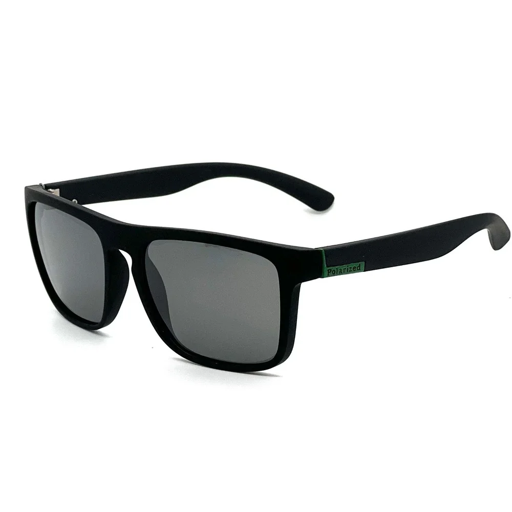 Mens Black Polarized Sunglasses Square Frame Sport Wrap Outdoor Hip Hop Gangster